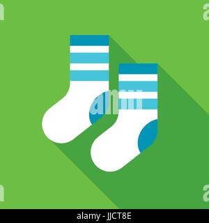 vector socks long shadow flat design Stock Vector