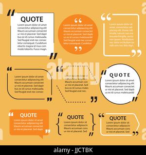 modern quote text template design elements Stock Vector