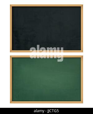 empty black board with wooden frame Stock Vector