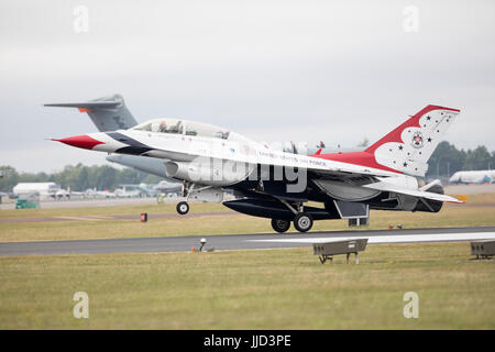 Air show at RAF Fairford,Gloucestershire, UK hosting the 2017 Royal International Air Tattoo on the occasion of the USAF 70th anniversary Stock Photo