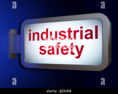 Constructing concept: Industrial Safety on billboard background Stock Photo