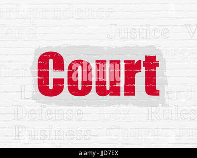 Law concept: Court on wall background Stock Photo