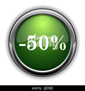 50 percent discount icon. 50 percent discount website button on white background Stock Photo