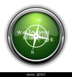 Compass icon. Compass website button on low poly background Stock Photo ...
