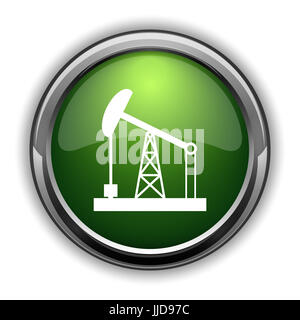 Oil pump icon. Oil pump website button on white background Stock Photo