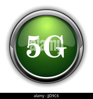 5G icon. 5G website button on white background Stock Photo