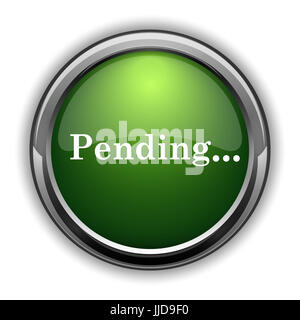 Pending icon. Pending website button on white background Stock Photo