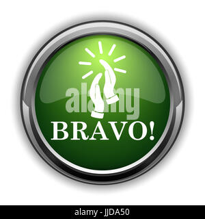 Bravo icon. Bravo website button on white background Stock Photo
