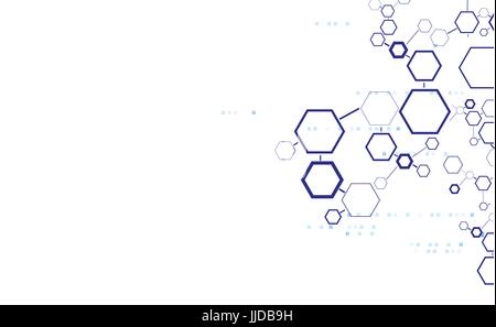 Abstract hexagonal structures. Stock Vector