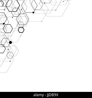 Abstract hexagonal structures. Stock Vector