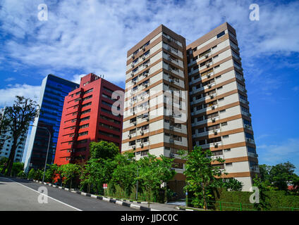 Singapore - Jun 14, 2017. Modern apartments located at Cairnhill in Singapore. The estimated population of Singapore was 5,535,000 people in 2015. Stock Photo