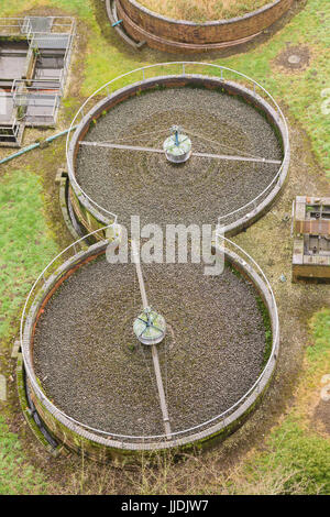 Trickling filter at sewage treatment works Stock Photo - Alamy