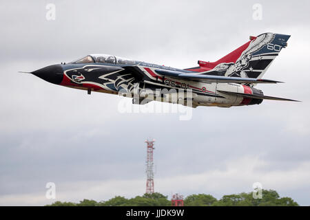 The Italian Panavia A-200A Tornado takes off for its demonstration at RIAT 2017 Stock Photo