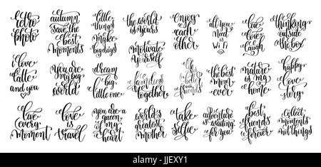 Keaps 25 Lettering set of 25 hand lettering motivational quotes Stock Vector Image & Art ...