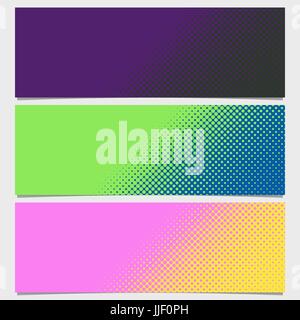 Halftone dot pattern banner template - vector design from circles in varying sizes Stock Vector