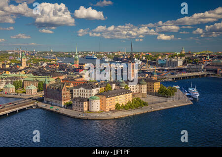 Stockholm. Aerial image of old town Stockholm, Sweden during during sunny day. Stock Photo