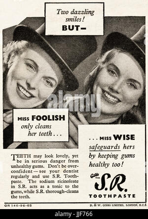 Magazine Advertisement for Gibbs SR Toothpaste September 1953 FOR ...