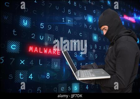 Digital composite of hacker Stock Photo