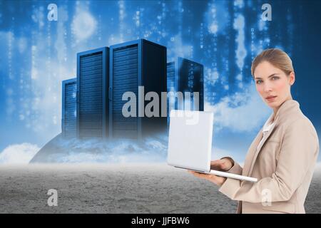 Digital composite of data center Stock Photo