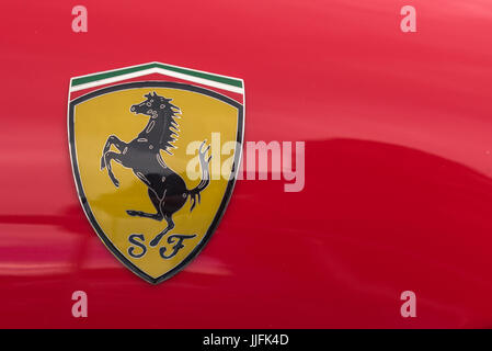Ferrari 355 spider badge Stock Photo