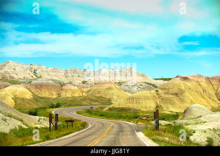 Badlands Lop Road Stock Photo