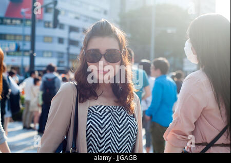 Tokyo, Japan - Portrait of young beautiful woman Stock Photo