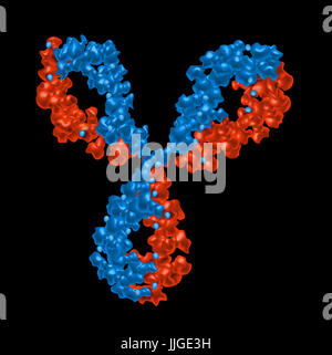 graphic representation of medical science antibody isolated background Stock Photo