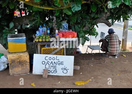 Cold drinks for sale in Galle Fort, Sri Lanka Stock Photo