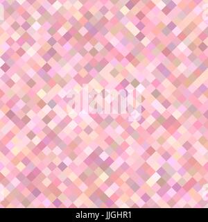 Colored abstract square pattern background - vector graphic from diagonal squares in pink tones Stock Vector