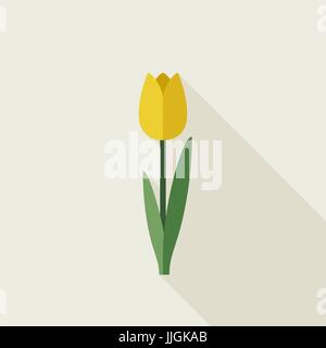 Tulip flat icon Stock Vector