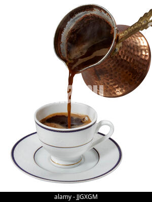 Pouring Turkish Coffee Stock Photo