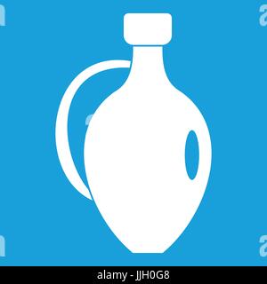 Clay jug icon white Stock Vector