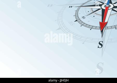 compass south background Stock Vector