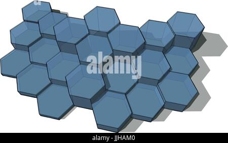 Hexagons technology and communication background. Vector illustration eps10 Stock Vector