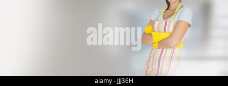 Cleaner with bright background Stock Photo
