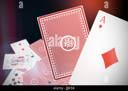 Composite 3d image of ace of diamonds card Stock Photo