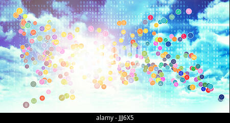 Composite 3d image of technology icons Stock Photo