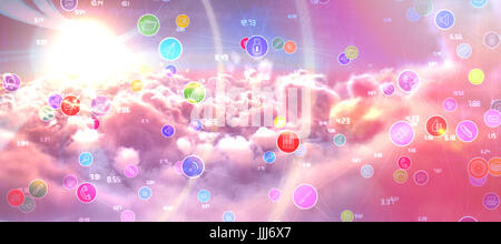 Composite 3d image of technology icons Stock Photo