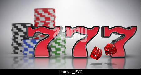 Composite image of computer generated 3d image of red dice Stock Photo