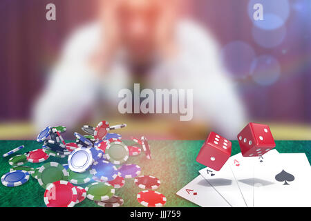 Composite image of composite 3d image of red dice Stock Photo