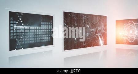 Composite 3d image of composite image of different interface Stock Photo
