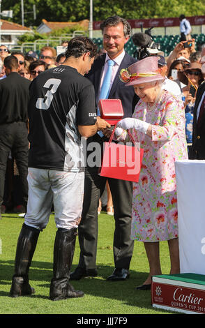 The Cartier Queens Cup at Guards Polo Club in Windsor Great Park  Featuring: Queen Elizabeth II Where: Windsor, United Kingdom When: 18 Jun 2017 Credit: John Rainford/WENN.com Stock Photo