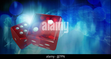 Composite image of digital 3d image of red dice Stock Photo
