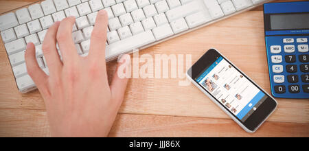 Composite 3d image of interface of chat application Stock Photo