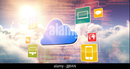 Composite 3d image of cloud computing graphic Stock Photo