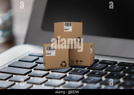 Composite 3d image of illustration of cardboard boxes Stock Photo