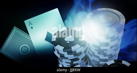 Composite 3d image of vector image of gambling chips Stock Photo