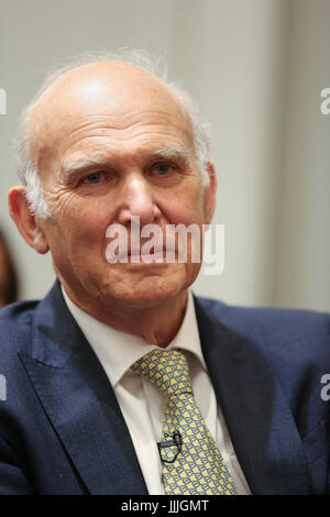 London, UK. 20th Jul, 2017. Twickenham MP and former Business Secretary Sir Vince Cable only candidate on the ballot paper is elected as Liberal Democrats leader following resignation of Tim Farron after the General Election on 8 June 2017. Credit: Dinendra Haria/Alamy Live News Stock Photo