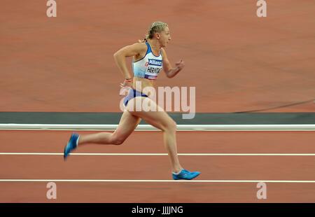 Stratford, UK. 20th Jul, 2017. Georgie Hermitage (GBR), Womens 400m T37 final. World para athletics championships. London Olympic stadium. Queen Elizabeth Olympic park. Stratford. London. UK. 20/07/2017. Credit: Sport In Pictures/Alamy Live News Stock Photo