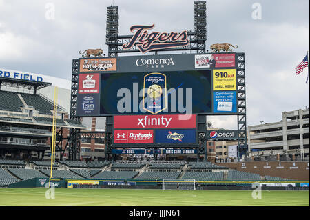 Detroit, Michigan, USA. 19th July, 2017. during the International Champions Cup between AS Roma and Paris Saint- Germain at Comerica Park in Detroit, Michigan. Paris Saint- Germain won the match in a shootout. Credit: Scott Hasse/ZUMA Wire/Alamy Live News Stock Photo